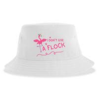I Don't Give A Flock Funny Flamingo Sustainable Bucket Hat