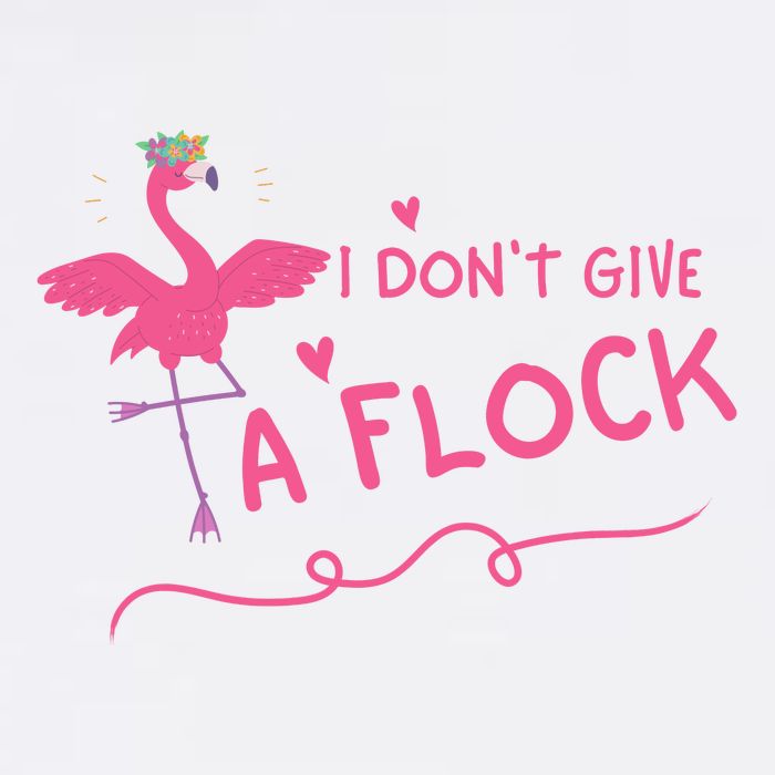 I Don't Give A Flock Funny Flamingo Bucket Hat
