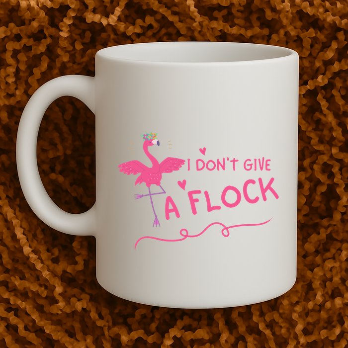 I Don't Give A Flock Funny Flamingo Mug