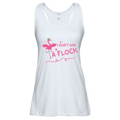 I Don't Give A Flock Funny Flamingo Ladies Essential Flowy Tank