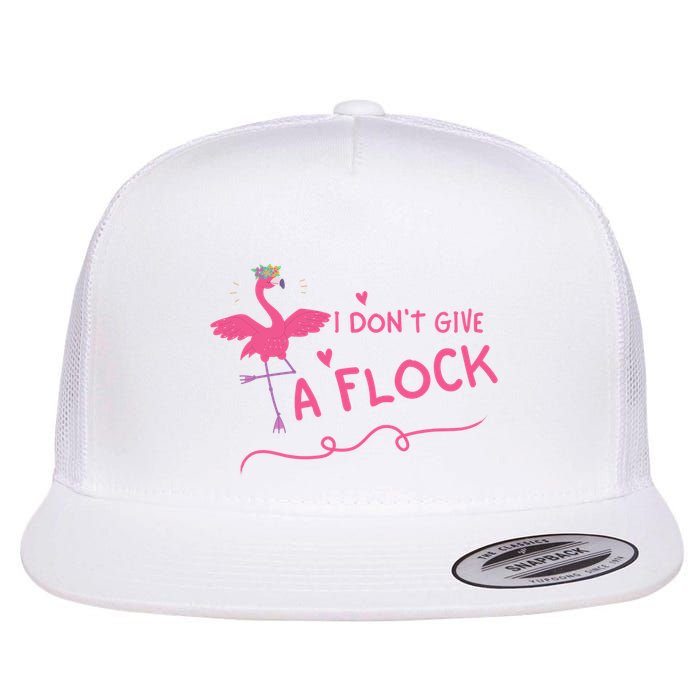 I Don't Give A Flock Funny Flamingo Flatbill Hat