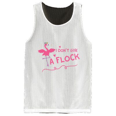 I Don't Give A Flock Funny Flamingo Mesh Reversible Basketball Jersey Tank