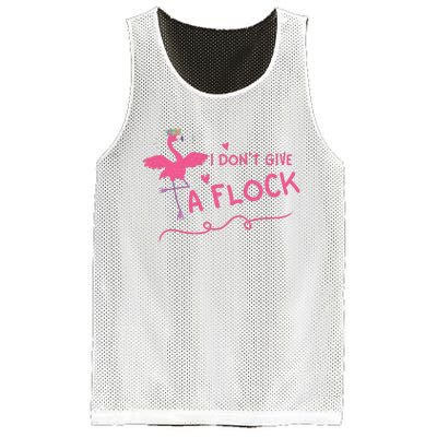 I Don't Give A Flock Funny Flamingo Mesh Reversible Basketball Jersey Tank