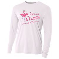 I Don't Give A Flock Funny Flamingo Cooling Performance Long Sleeve Crew