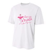 I Don't Give A Flock Funny Flamingo Youth Performance Sprint T-Shirt