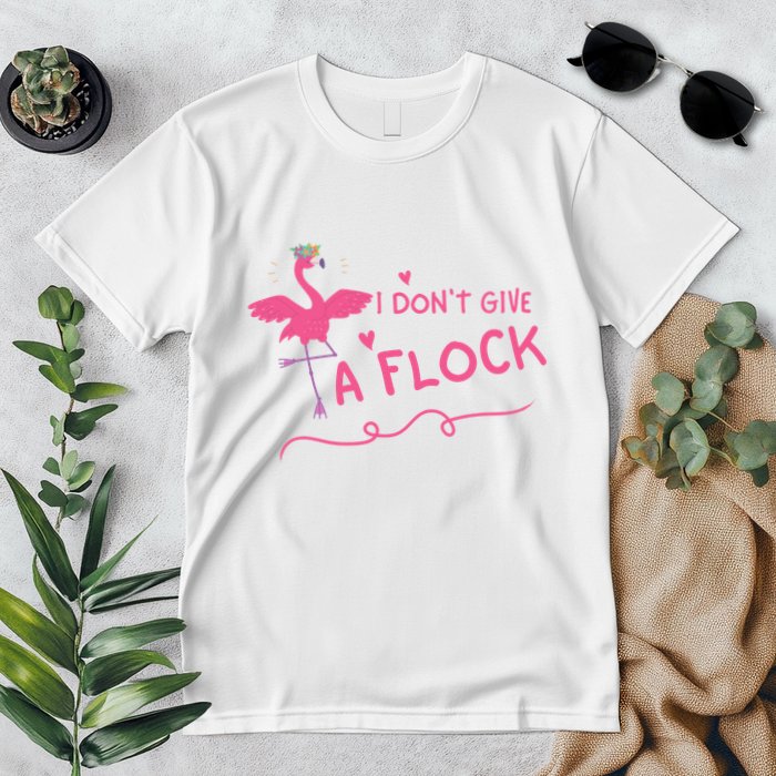 I Don't Give A Flock Funny Flamingo Premium T-Shirt