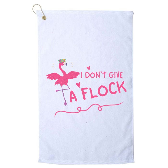 I Don't Give A Flock Funny Flamingo Golf Towel