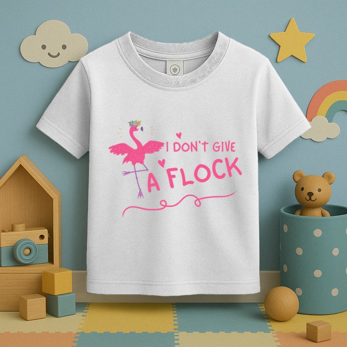 I Don't Give A Flock Funny Flamingo Toddler T-Shirt