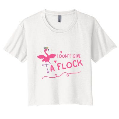 I Don't Give A Flock Funny Flamingo Crop Top