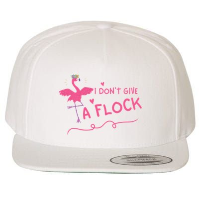 I Don't Give A Flock Funny Flamingo Wool Snapback Cap