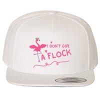 I Don't Give A Flock Funny Flamingo Wool Snapback Cap