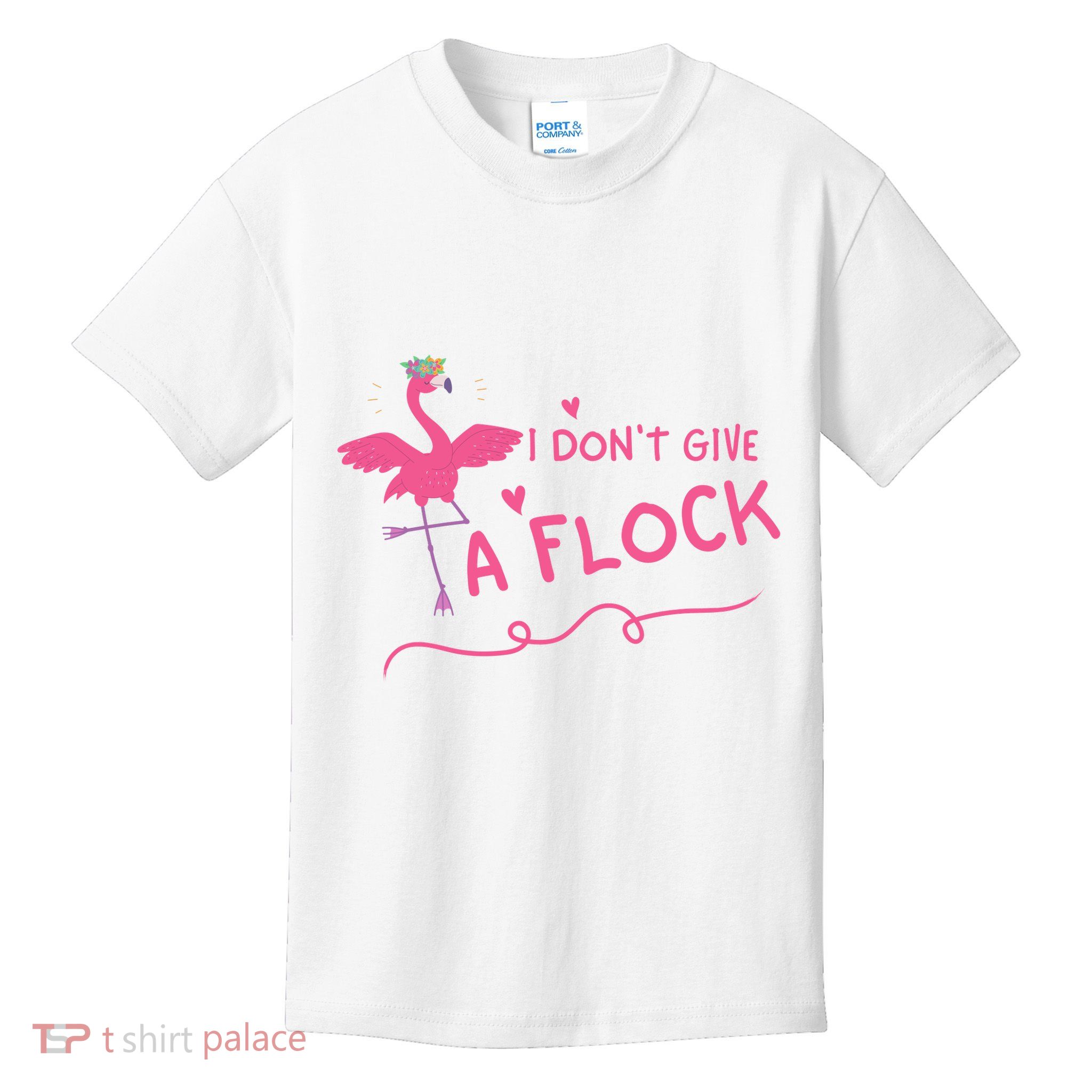 I Don't Give A Flock Funny Flamingo Kids T-Shirt