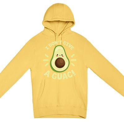 I Dont Give A Guac Funny Avocado Guacamole Vegan Kawaii Gift Premium Pullover Hoodie