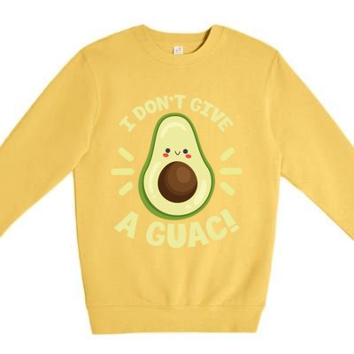 I Dont Give A Guac Funny Avocado Guacamole Vegan Kawaii Gift Premium Crewneck Sweatshirt