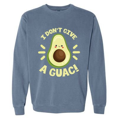 I Dont Give A Guac Funny Avocado Guacamole Vegan Kawaii Gift Garment-Dyed Sweatshirt