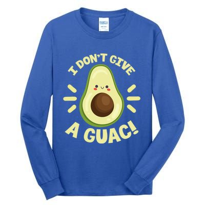 I Dont Give A Guac Funny Avocado Guacamole Vegan Kawaii Gift Tall Long Sleeve T-Shirt