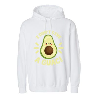 I Dont Give A Guac Funny Avocado Guacamole Vegan Kawaii Gift Garment-Dyed Fleece Hoodie