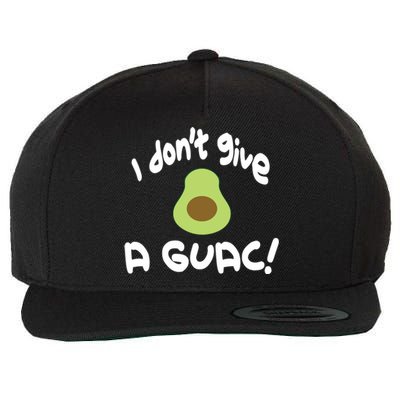 I Dont Give A Guac Avocado Guacamole Cool Gift Wool Snapback Cap