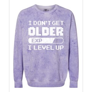 I Dont Get Older I Level Up Funny Gamer Gaming Graphic Gift Colorblast Crewneck Sweatshirt