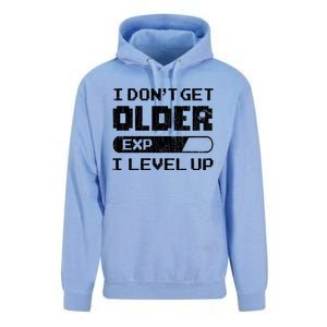 I Dont Get Older I Level Up Funny Gamer Gaming Graphic Gift Unisex Surf Hoodie