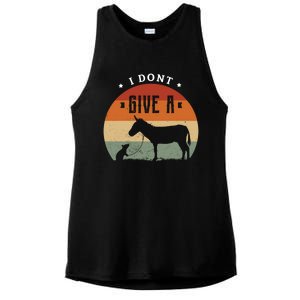 I Dont Give A Rats Donkey Funny Gift Rats Fan Gift Ladies PosiCharge Tri-Blend Wicking Tank