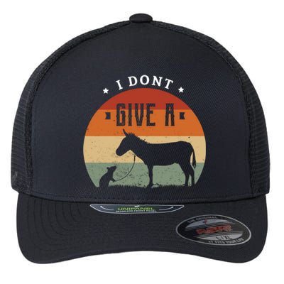 I Dont Give A Rats Donkey Funny Gift Rats Fan Gift Flexfit Unipanel Trucker Cap