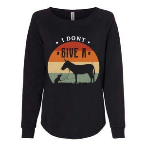 I Dont Give A Rats Donkey Funny Gift Rats Fan Gift Womens California Wash Sweatshirt