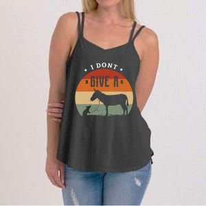 I Dont Give A Rats Donkey Funny Gift Rats Fan Gift Women's Strappy Tank