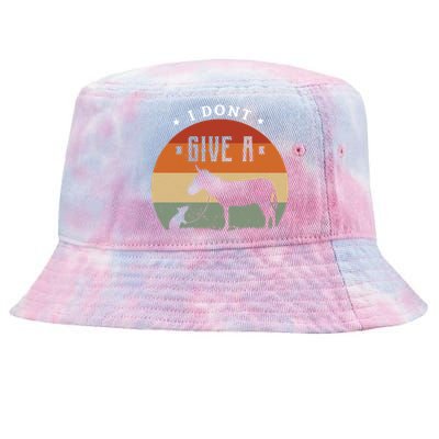 I Dont Give A Rats Donkey Funny Gift Rats Fan Gift Tie-Dyed Bucket Hat