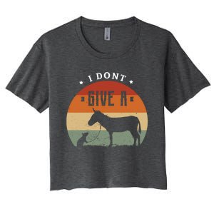 I Dont Give A Rats Donkey Funny Gift Rats Fan Gift Women's Crop Top Tee