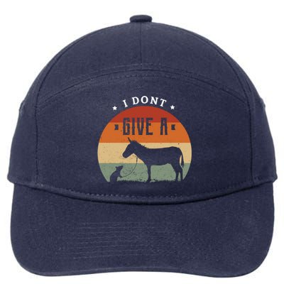 I Dont Give A Rats Donkey Funny Gift Rats Fan Gift 7-Panel Snapback Hat