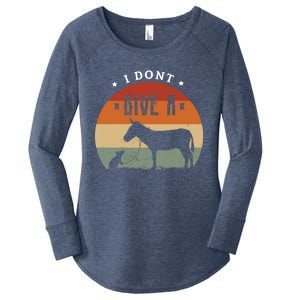 I Dont Give A Rats Donkey Funny Gift Rats Fan Gift Women's Perfect Tri Tunic Long Sleeve Shirt