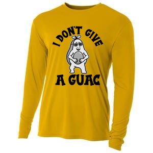 I Dont Give A Guac Funny Avocado Guacamole Vegan Meaningful Gift Cooling Performance Long Sleeve Crew