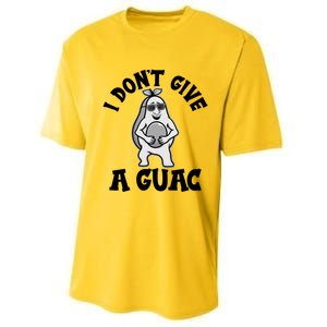 I Dont Give A Guac Funny Avocado Guacamole Vegan Meaningful Gift Performance Sprint T-Shirt