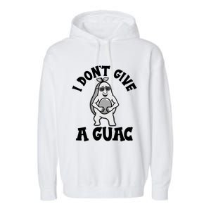 I Dont Give A Guac Funny Avocado Guacamole Vegan Meaningful Gift Garment-Dyed Fleece Hoodie