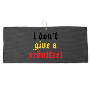 I Dont Give A Schnitzel German Funny Oktoberfest Large Microfiber Waffle Golf Towel