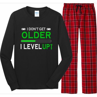 I Dont Get Older I Level Up Funny Gamer Lover Gaming Cute Gift Long Sleeve Pajama Set