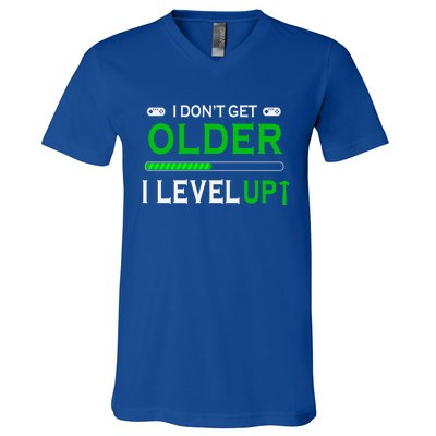 I Dont Get Older I Level Up Funny Gamer Lover Gaming Cute Gift V-Neck T-Shirt