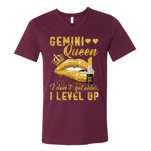 I Dont Get Older I Level Up Gemini V-Neck T-Shirt