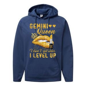 I Dont Get Older I Level Up Gemini Performance Fleece Hoodie