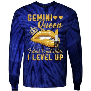 I Dont Get Older I Level Up Gemini Tie-Dye Long Sleeve Shirt