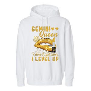 I Dont Get Older I Level Up Gemini Garment-Dyed Fleece Hoodie