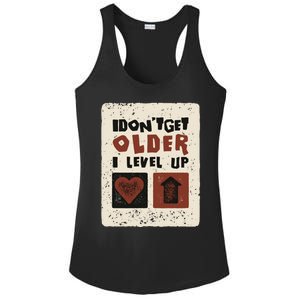 I Dont Get Older I Level Up Gamer Birthday Cool Gift Ladies PosiCharge Competitor Racerback Tank