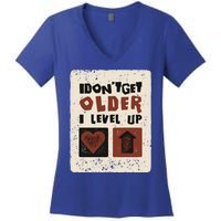 I Dont Get Older I Level Up Gamer Birthday Cool Gift Women's V-Neck T-Shirt