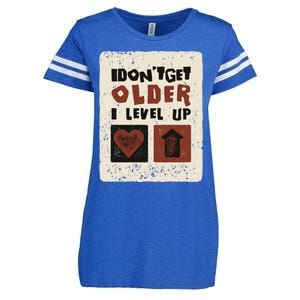 I Dont Get Older I Level Up Gamer Birthday Cool Gift Enza Ladies Jersey Football T-Shirt