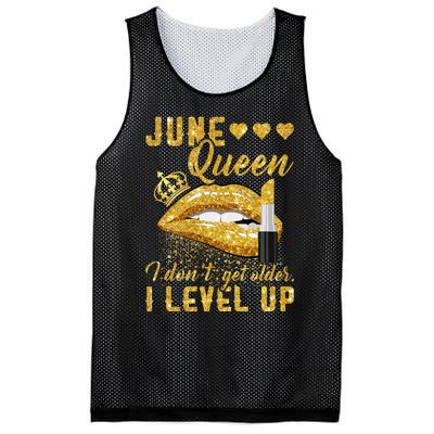 I Don't Get Older I Level Up June Mesh Reversible Basketball Jersey Tank