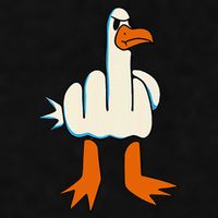 I DonT Give A Duck Middle Finger Funny Offensive Rude Ladies PosiCharge Tri-Blend Wicking Tank