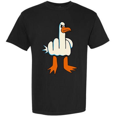 I DonT Give A Duck Middle Finger Funny Offensive Rude Garment-Dyed Heavyweight T-Shirt