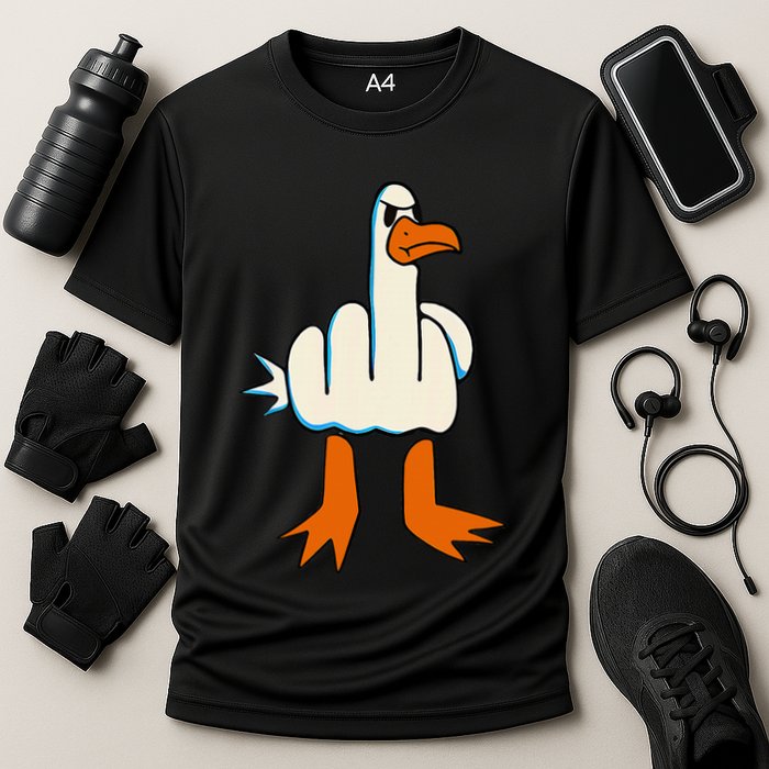 I DonT Give A Duck Middle Finger Funny Offensive Rude Performance Shirt