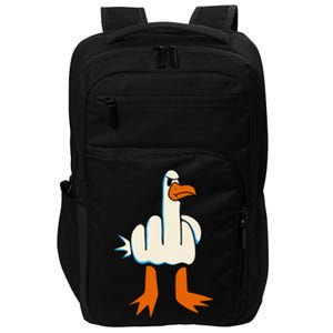 I DonT Give A Duck Middle Finger Funny Offensive Rude Impact Tech Backpack